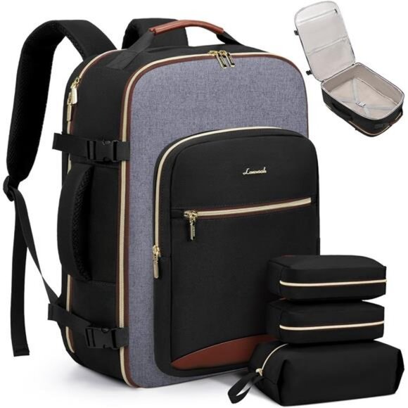 LOVEVOOK 40L Travel Backpack for Women & Men, Large Carry on Backpack for main image 7